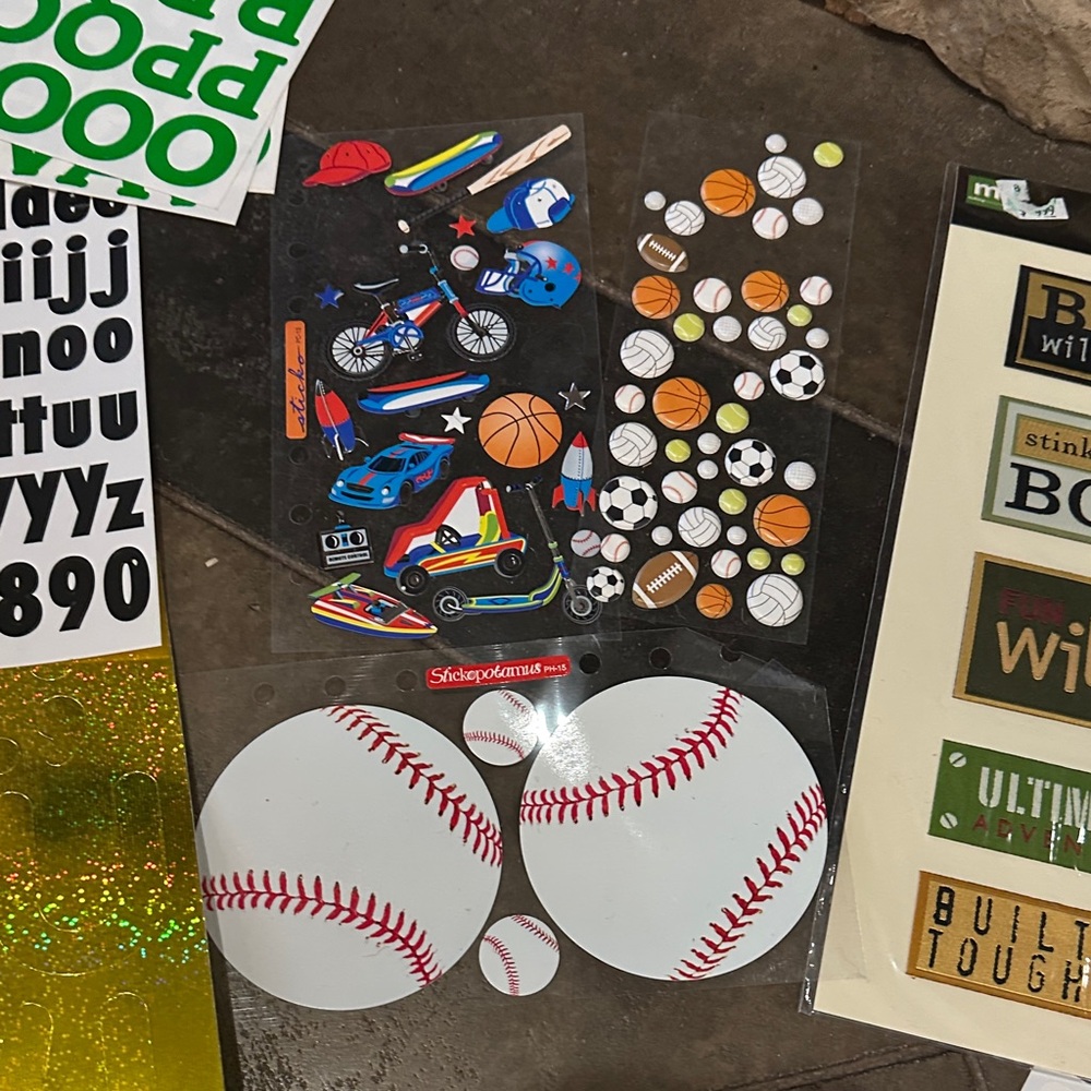 Colorful Alphabet and miscellaneous Sticker Set - Picture 5 of 16